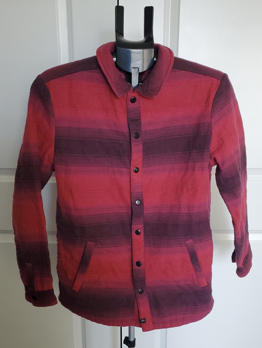 Men's Red Ombre Button-Up Jacket